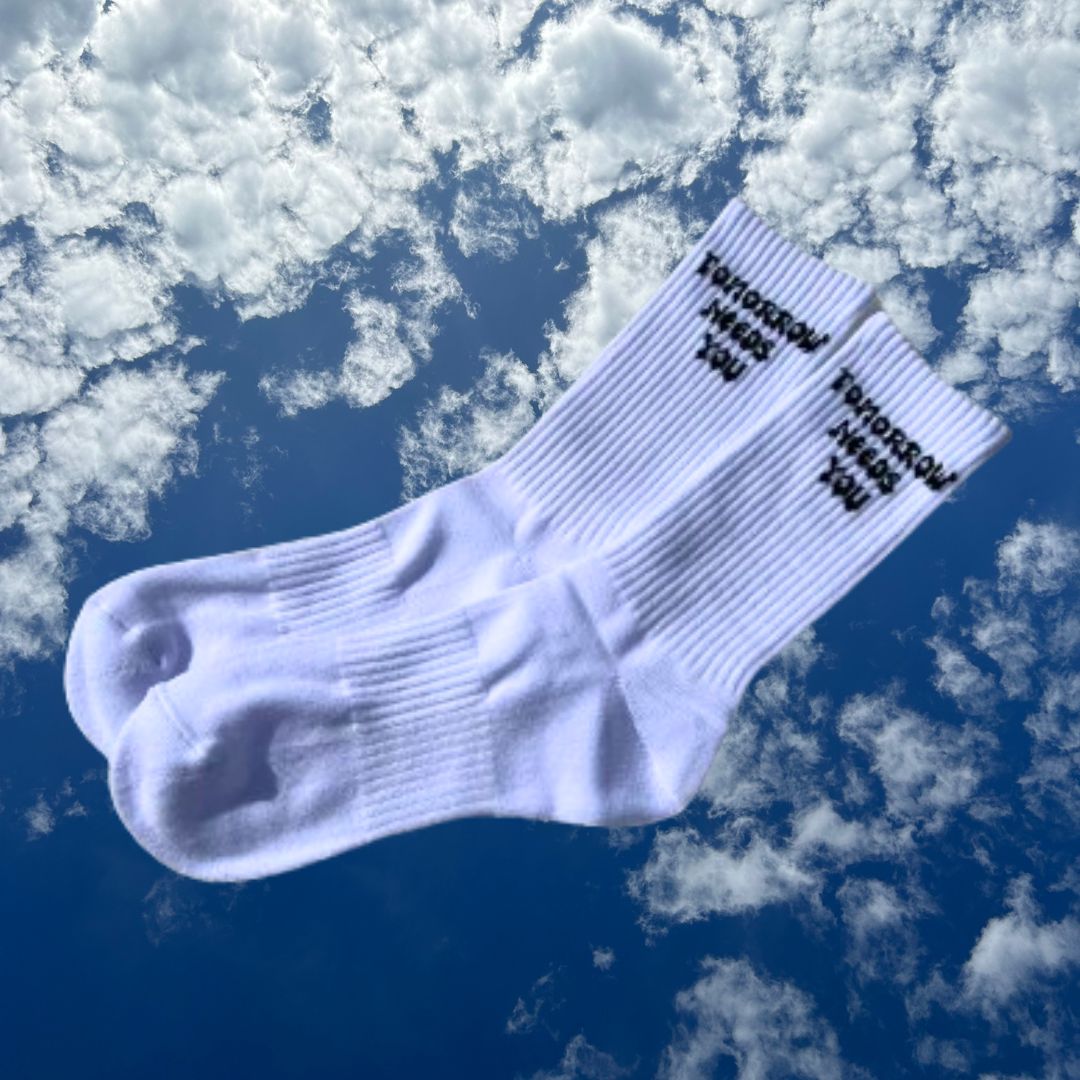 Tomorrow Needs You Crew Socks