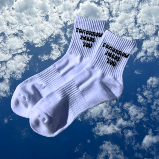 Tomorrow Needs You Quarter Socks