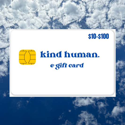 kind human. gift card